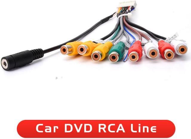 Autoradio CD DVD Auto Stéréo Standard Câble Adaptateur Mic Rca