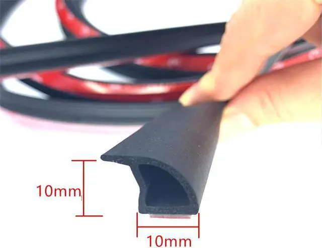 Alt view image 2 of 5 - Yassdwbn 2pcs 120cm EPDM Rubber Car Rear Trunk Seal Strip Door Weatherstrip Sealant Strip