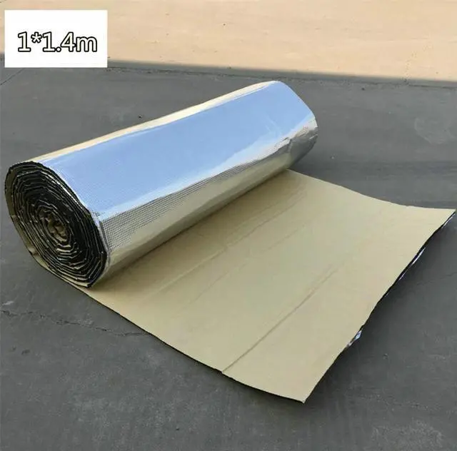 Alt view image 3 of 7 - Paiying 55''x39" Aluminum & Foam Auto Fire Wall Mat Soundproof Noise Insulation Deadener