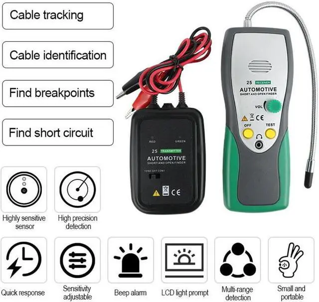 Alt view image 6 of 7 - Paiying Car Cable Wire Short Open Finder Auto Circuits Tracer Circuit Checker Test Leads