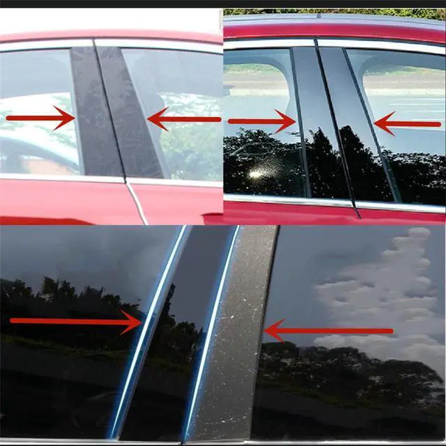 Alt view image 5 of 5 - Acaigel 6Pcs Side Window Door Pillar Post Cover Trim For 2011-2021 Jeep Grand Cherokee