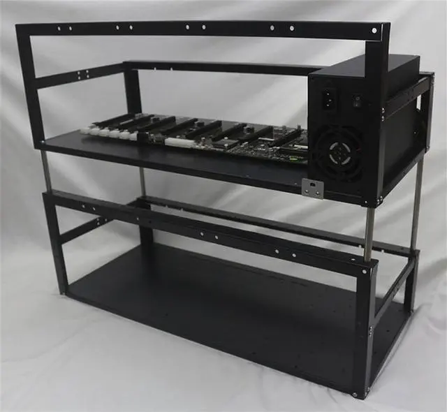 Alt view image 3 of 7 - Acaigel Double Deck 12 GPU Open Air Frame Rack Case For ETH BTC Mining Rig Computer USA