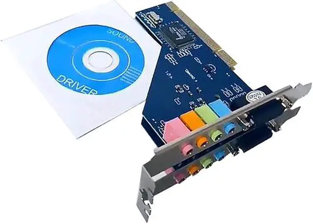 Alt view image 7 of 7 - PCI Sound Card 4.1 Channel 3D Audio Stereo 8738 For Desktop Computer Built-in Independent Sound Card