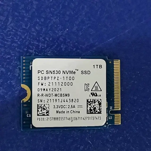 Alt view image 5 of 6 - SN530 m.2 2230 SSD 1TB NVMe PCIe for Microsoft Surface Pro X Surface Laptop 3