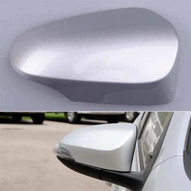 Alt view image 3 of 5 - 1pcs Car Right Side Mirror Silver Cover ABS Cap New For 2014-2019 Toyota Corolla