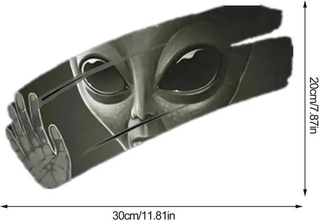 Alt view image 2 of 5 - Acaigel 3D Alien Car Window Sticker Self-Adhesive PVC Vinyl Auto Racing Decal PVC30*20cm