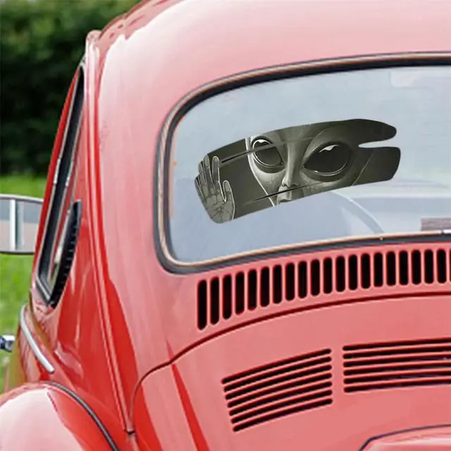 Alt view image 5 of 5 - Acaigel 3D Alien Car Window Sticker Self-Adhesive PVC Vinyl Auto Racing Decal PVC30*20cm