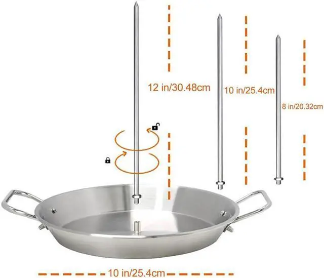 Alt view image 7 of 7 - Vertical Stainless Steel BBQ Skewer Stand 3 Sizes Of Skewers Grill Or Oven