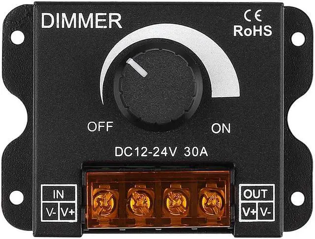Alt view image 3 of 5 - Yassdwbn 1x DC12-24V PWM Dimmer Controller Switch For Single Color LED Strip Light