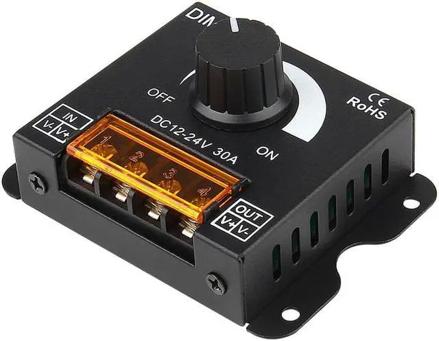 Alt view image 4 of 5 - Yassdwbn 1x DC12-24V PWM Dimmer Controller Switch For Single Color LED Strip Light
