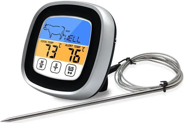 Alt view image 4 of 7 - Intelligent Digital Meat Food Thermometer With Large LCD Display for Cooking