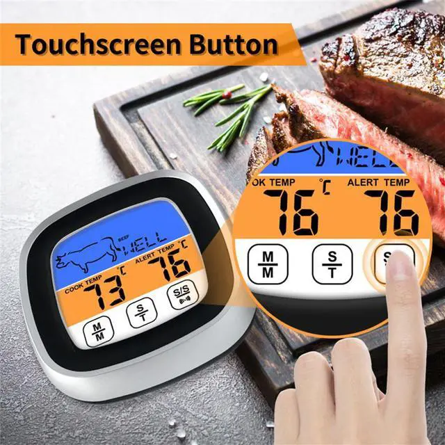 Alt view image 5 of 7 - Intelligent Digital Meat Food Thermometer With Large LCD Display for Cooking