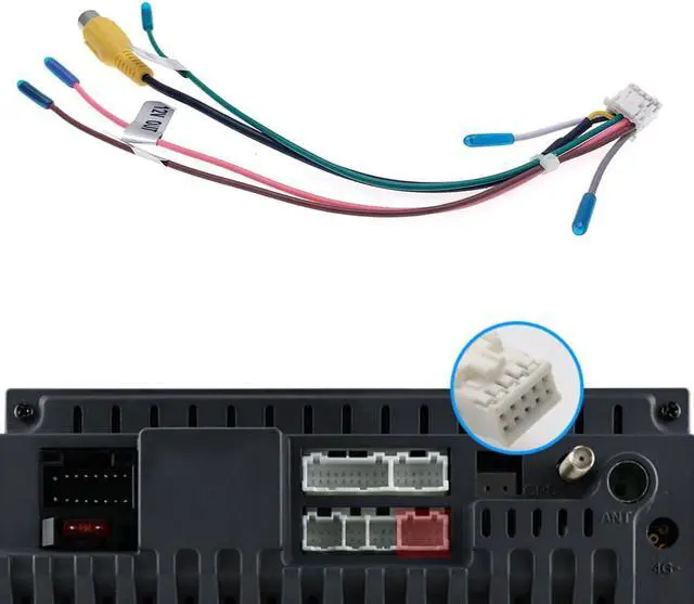 Alt view image 4 of 5 - FYUU 10 Pin Car RCA Rear View Camera Video Input Cable Adapter Wiring Connector