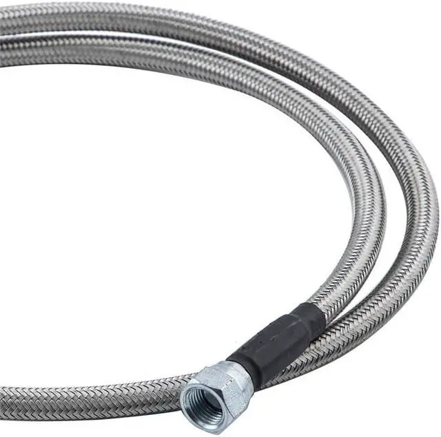Alt view image 7 of 7 - Paiying 52 Inch Length Stainless Braided Transmission Cooler Hose Line For TH350 700R4 TH400