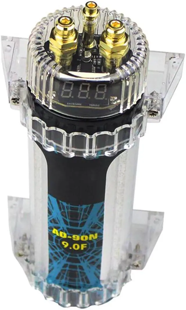 Alt view image 5 of 7 - Acaigel 9.0 Farad Capacitor Car Audio Digital Voltage Power Subwoofer Modified w/LED USA
