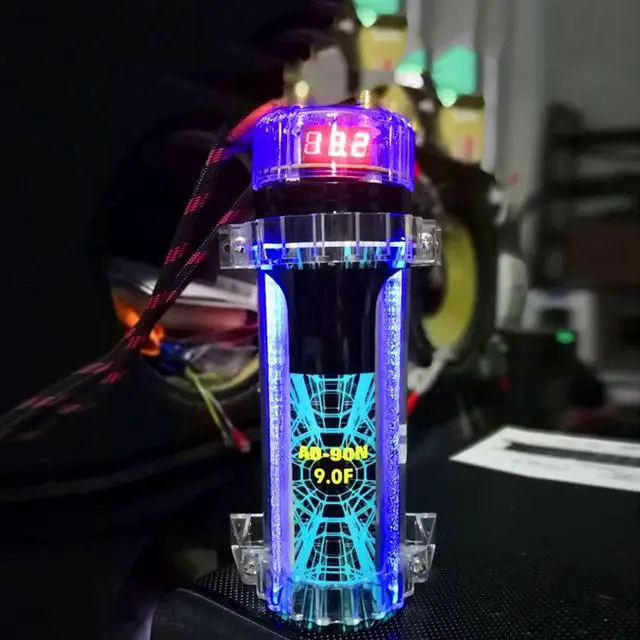 Alt view image 7 of 7 - Acaigel 9.0 Farad Capacitor Car Audio Digital Voltage Power Subwoofer Modified w/LED USA