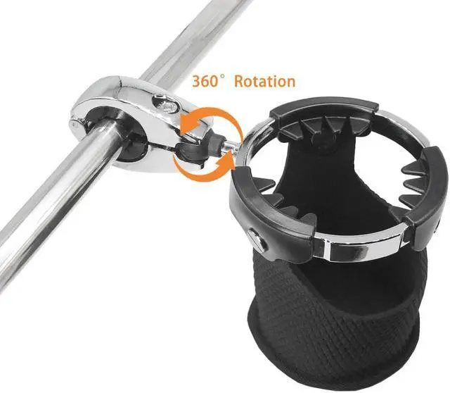 Alt view image 3 of 7 - Paiying Adjustable Motorcycle Cup Holder Handlebar Mount For ATV Bike Kayak Canoe