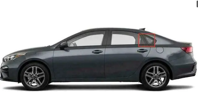 Alt view image 4 of 7 - FYUU Glossy Black Car Side Vent Window Scoop Louver Cover Trim For Kia Forte K3 19-22