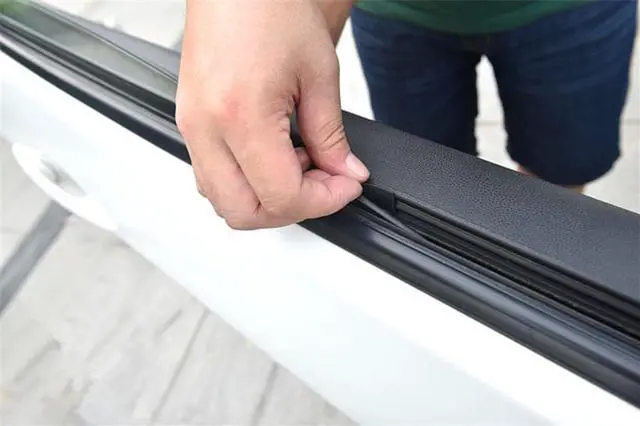 Alt view image 5 of 7 - Acaigel 8M Car Door Glass Window Seal Strip V Type Rubber Black Weatherstrip
