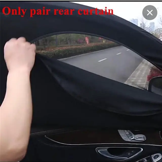 Alt view image 5 of 5 - Acaigel 2x 115x50cm Black Car SUV Rear Side Window Sunshade Visor Cover Anti-UV w/Zipper