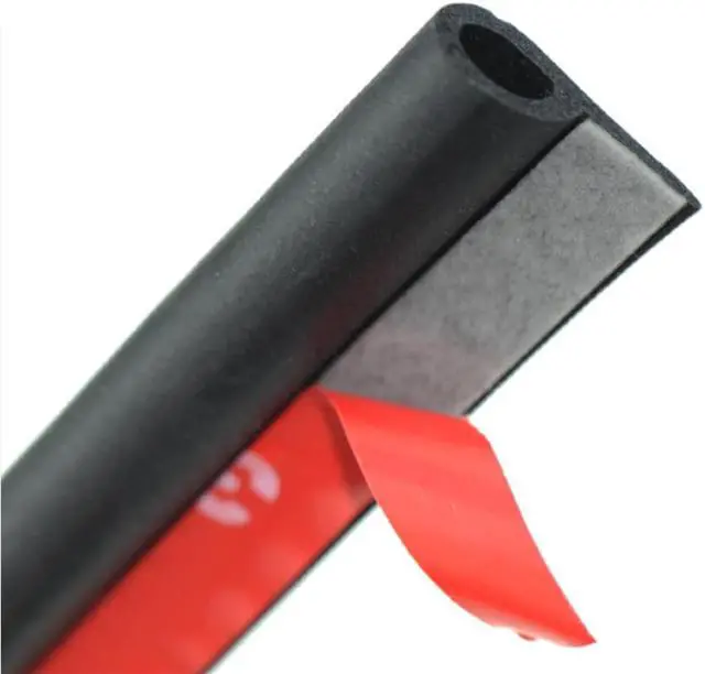 Alt view image 6 of 6 - 5M Black Rubber Car Door Edge Soundproofing Anti-Dust Waterproof Sealing Strips