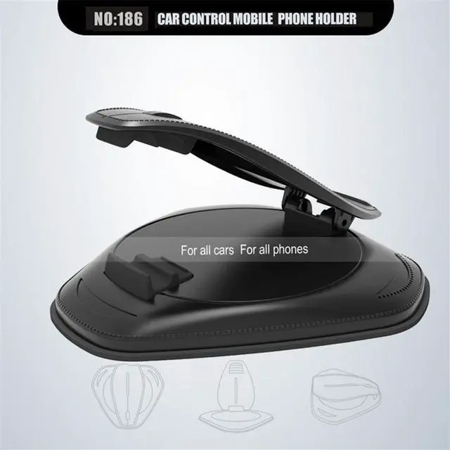Alt view image 2 of 7 - Acaigel Black  Car Phone Mount Dashboard Holder Stand Sun Shade for iPhone 12 X