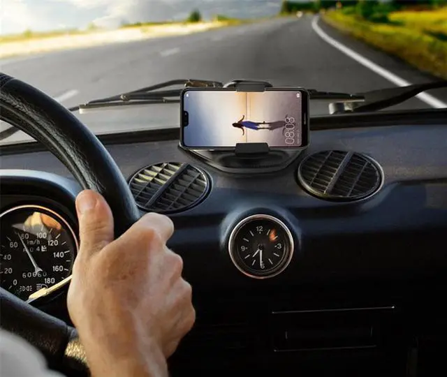 Alt view image 7 of 7 - Acaigel Black  Car Phone Mount Dashboard Holder Stand Sun Shade for iPhone 12 X