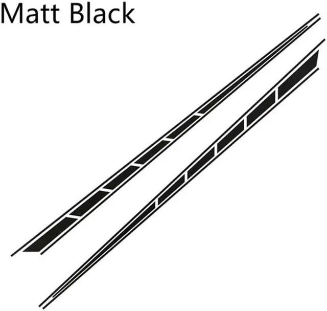 Main image of Yingshan Matt Black Car Racing Body Side Stripe Skirt Decal Vinyl Body Sticker Universal