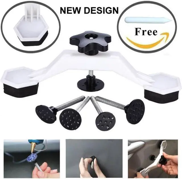 Alt view image 6 of 6 - Paiying Bridge Glue Puller Car Body Pops a Dent Paintless Dent Repair Tools Kits with 5pcs Glue Tabs