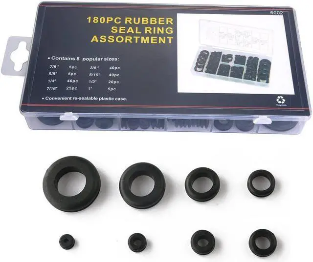Alt view image 2 of 6 - 180x Rubber Grommet Car Hole Sleeve Plug Electrical Wire Protector Gasket Seal