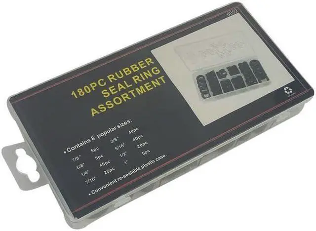 Alt view image 7 of 7 - Paiying 180 Piece Rubber Grommet Eyelet Ring Gasket Assortment,with See-Through Divided Organizer Case Ideal for Automotive, Plumbing, and PC Hardware