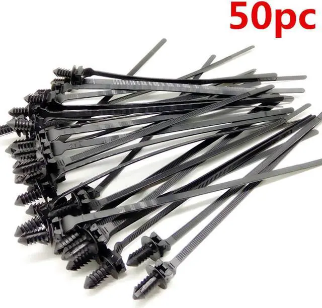 Alt view image 7 of 7 - Acaigel 50 Car Mount Tie Wrap Release Nylon Bundled Cable Fastener Self-lock Plastic Zip