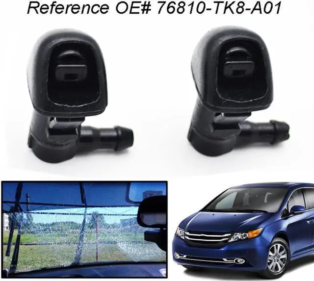 Main image of 2Pcs Front Windshield Washer Nozzle Jet For Honda Odyssey 2011- 2017