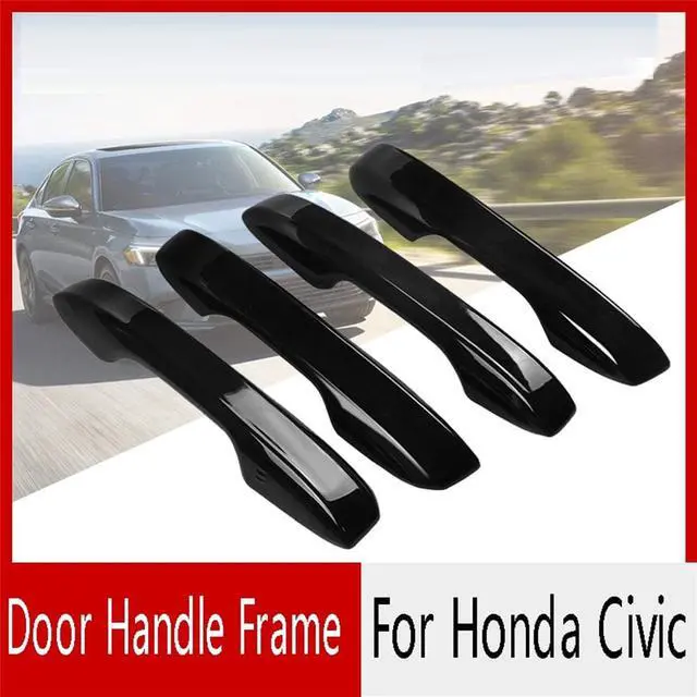 Alt view image 4 of 7 - Acaigel Glossy Black Door Handle Cover Trim For Honda Civic 11th Gen 2022 2023