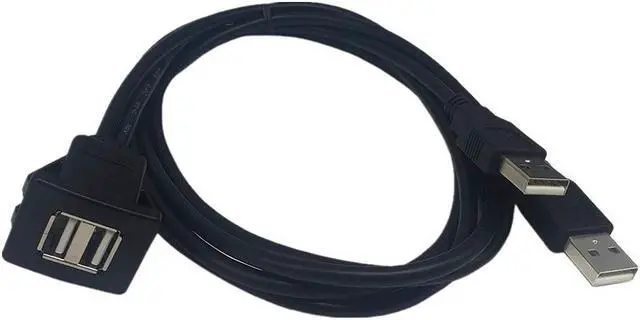 Alt view image 4 of 5 - Paiying 1 Meter USB 2.0 Dual Male To Female Car Dashboard Extension Cable