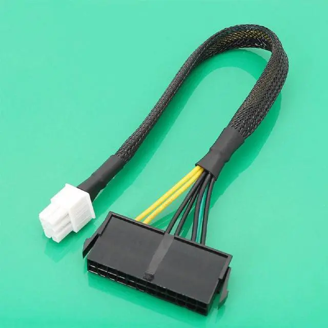 Alt view image 3 of 5 - Acaigel 24 Pin to 6 Pin ATX PSU Power Adapter Cable for Dell OptiPlex and More Mainboard