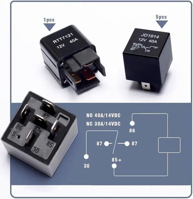 Main image of Yingshan Universal 6Way 12V Fuse & Relay Box w/ Pre-Wires For Cars Trucks Boat RTT7121