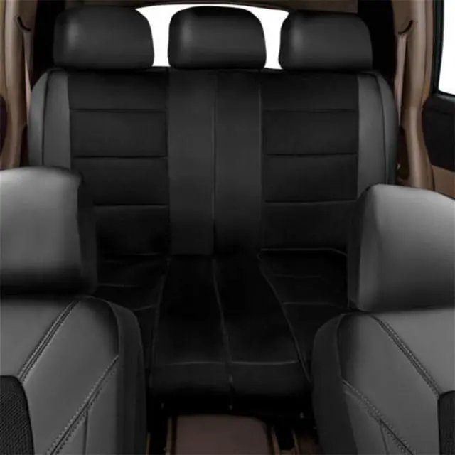 Alt view image 5 of 7 - Paiying Full Set Waterproof PU Leather Diamond Lattice Styling Car Seat Covers