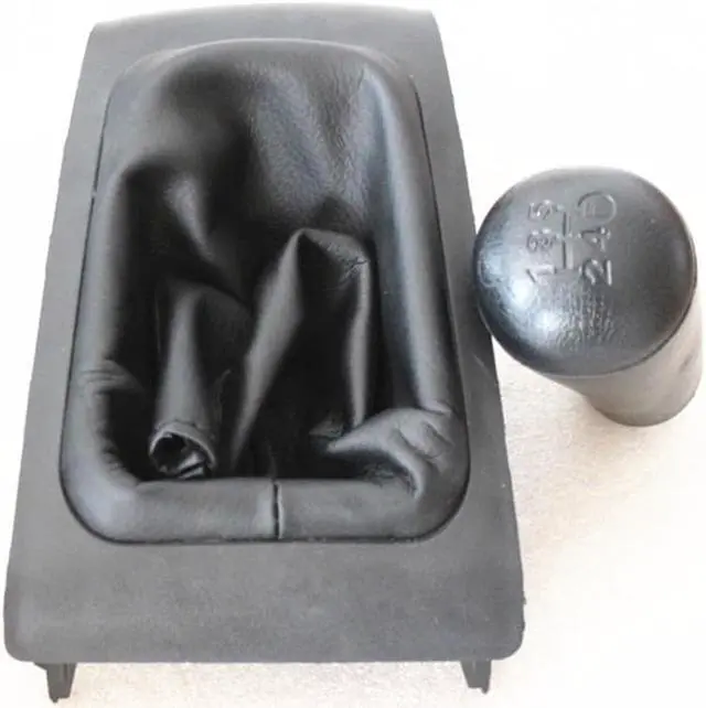 Alt view image 3 of 6 - Yingshan Gear Shift Knob w/ Shifter Boot Set Black For 05-12 Toyota Tacoma 5 Speed Manual