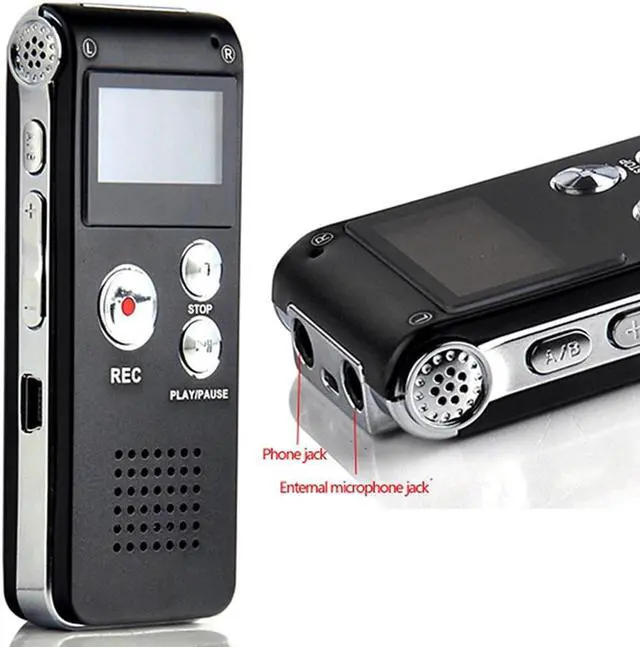 Alt view image 7 of 12 - Multi-functional Rechargeable 8GB Digital Audio Voice Recorder Dictaphone MP3 Player