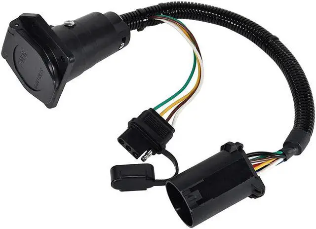 Alt view image 3 of 7 - Acaigel 7 Pin Trailer Wiring Harness 4 Way Flat Plug Kit For Chevy Silverado 1500 2500