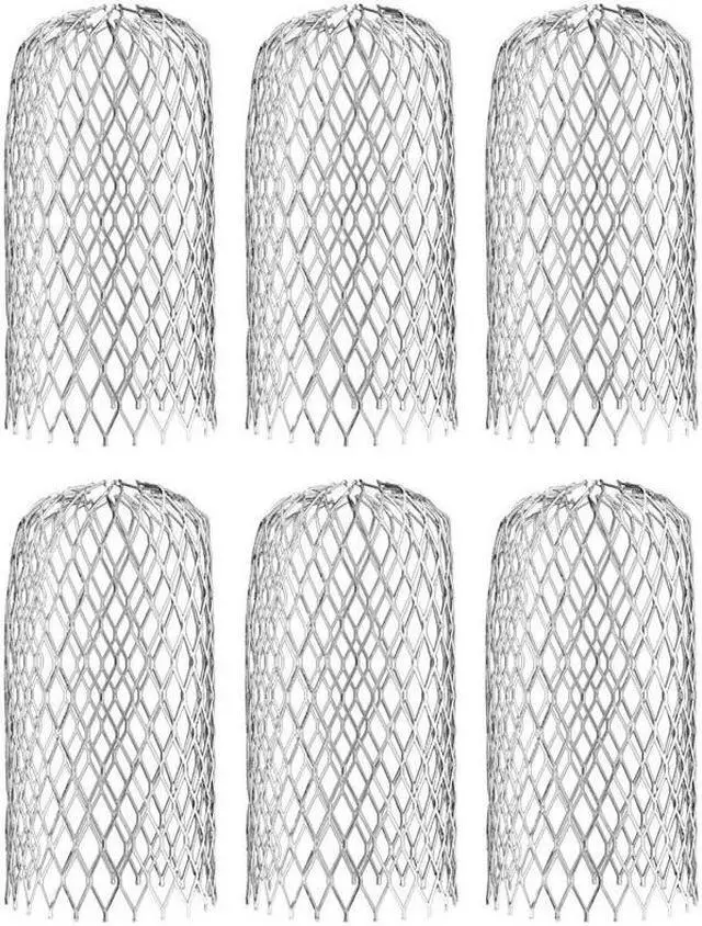 Main image of 6PCS 3 Inch Expandable Aluminium Filter Strainer Gutter Downspout For Stopping Blockage Leaves and Debris