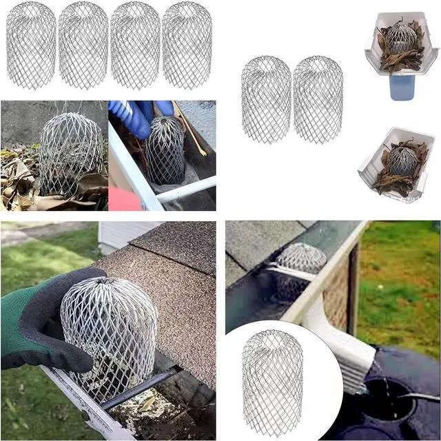 Alt view image 5 of 6 - 6PCS 3 Inch Expandable Aluminium Filter Strainer Gutter Downspout For Stopping Blockage Leaves and Debris