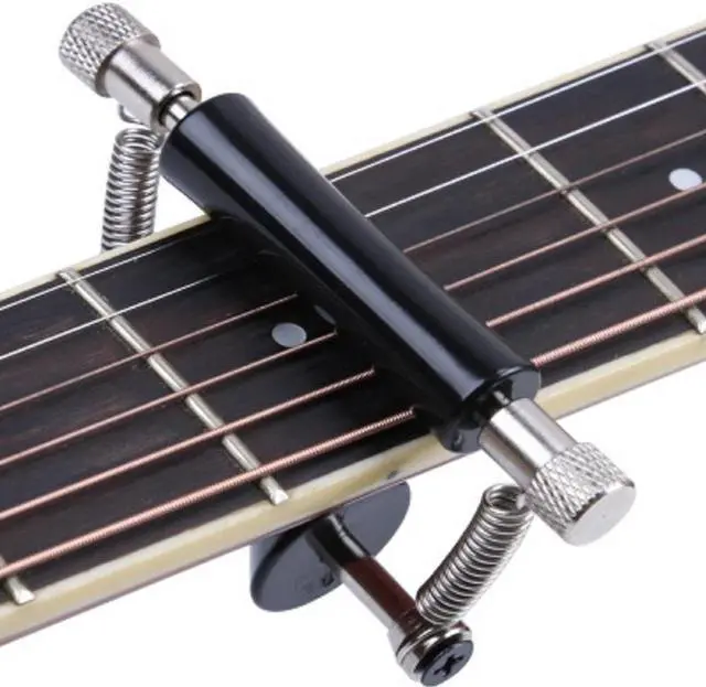 Alt view image 6 of 7 - Acaigel 2 Pcs Guitar Rolling Capo Sliding Adjustable Capo Rubber and Stainless Steel Capo