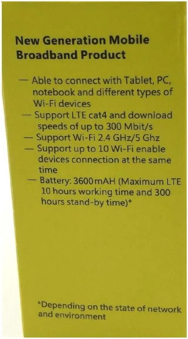 Alt view image 6 of 6 - 4G WiFi Pocket Wireless Router Mobile Hotspot Supports 4G/5G Cards