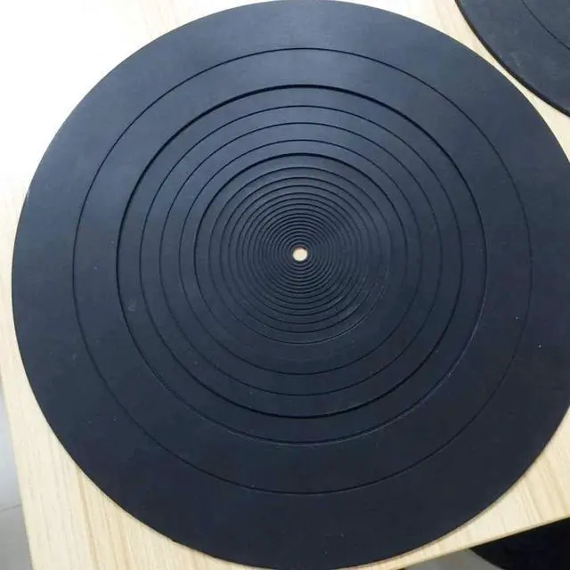 Alt view image 3 of 5 - Yassdwbn 12" Turntable Platter Mat Rubber Pad For All LP Vinyl Record Players Turntable
