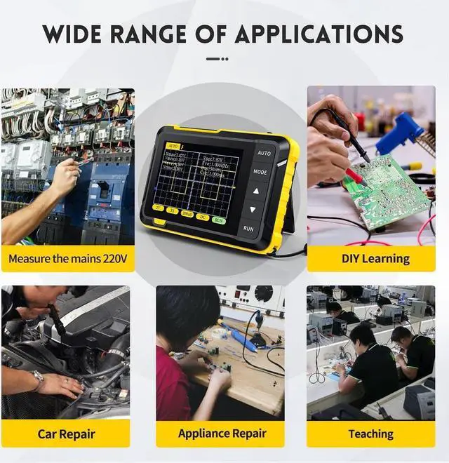 Alt view image 4 of 7 - DSO152 Handheld Small Oscilloscope Portable-Digital-Oscilloscope 200KHz Standard