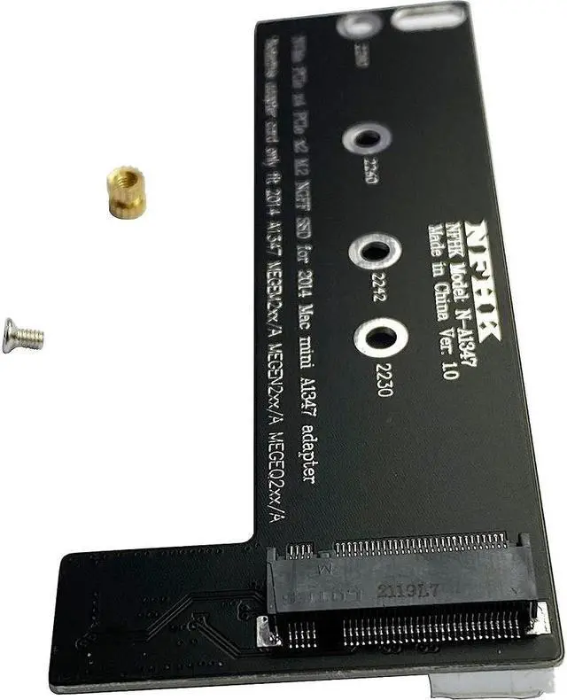 Alt view image 6 of 6 - M.2 NGFF M-Key NVME SSD Convertor Card for Late 2014 Mac mini A1347 MEGEN2 MEGEM2 MEGEQ2