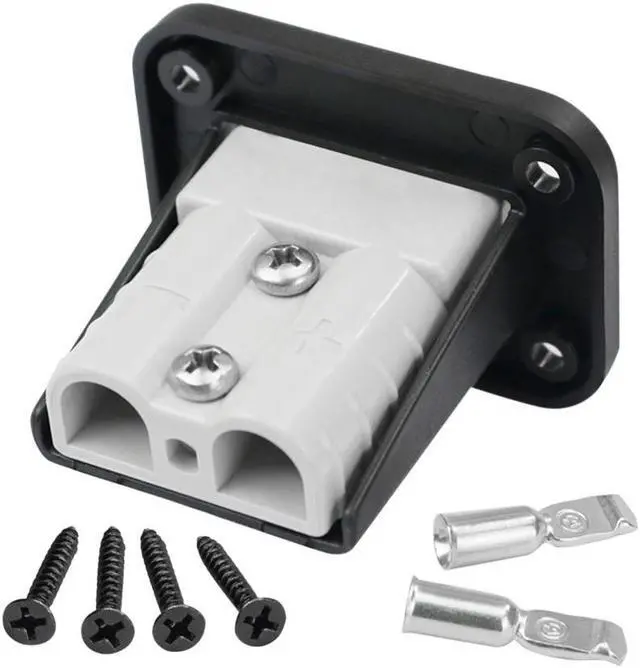 Alt view image 5 of 5 - Yassdwbn 1 x 120V 50A Flush Mount Connector Kit For Caravan Boat Truck For Anderson Plug