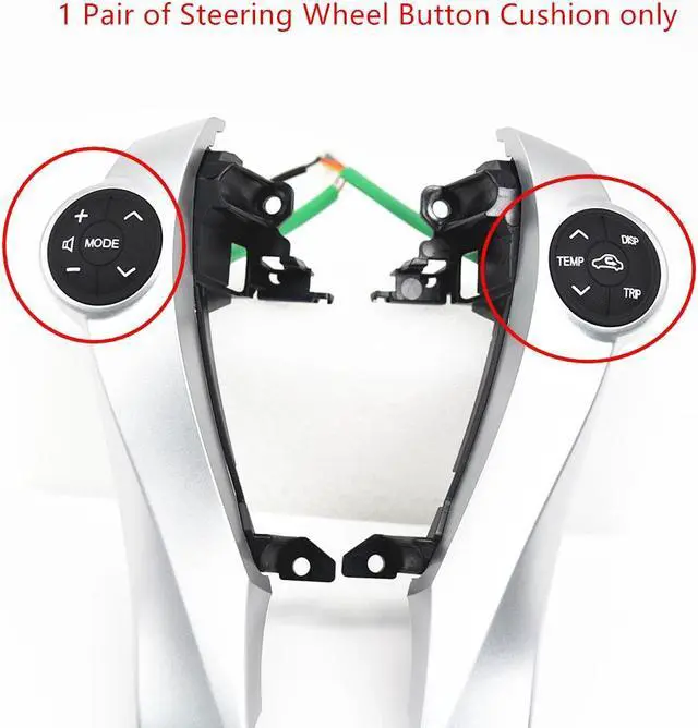 Alt view image 2 of 6 - Furulu 1 Pair Steering Wheel Control Button Cushions For Toyota Prius/Prius C 2011-2014